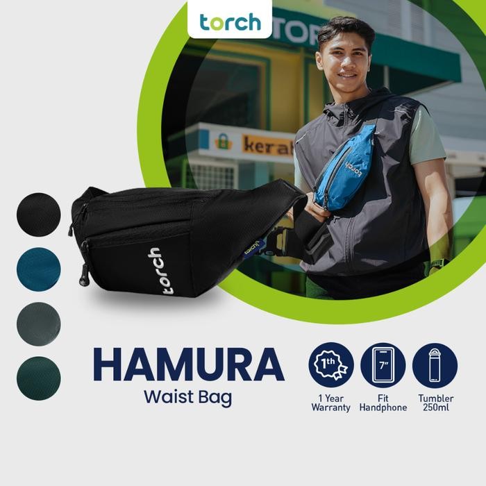Waist Bag Torch / Tas Pinggang / Tas Selempang Pria Torch Hamura #Gratisongkir #Sale #Discount
