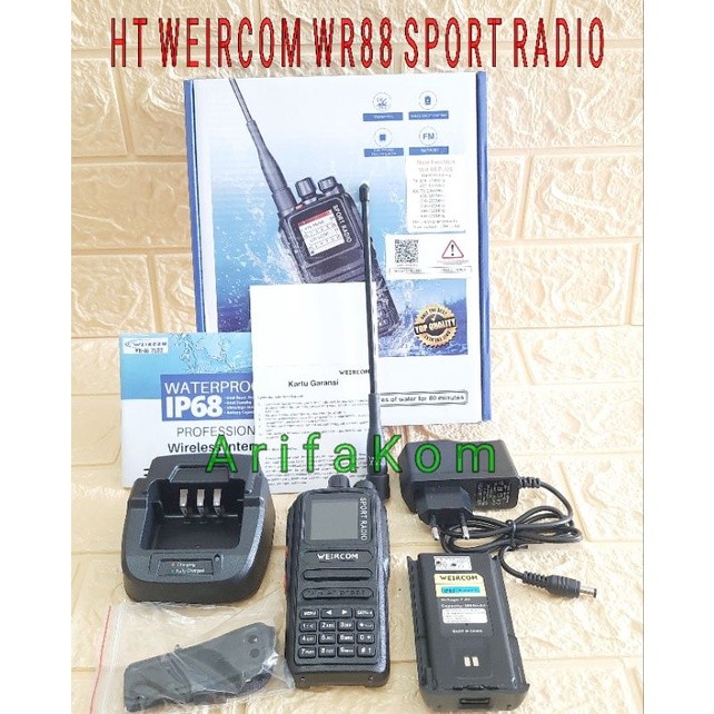 HT WEIRCOM WR88 PLUS SPORT RADIO POWER 10WATT HT WR88 PLUS SPORT RADIO MURAH HT 6 BAND WEIRCOM WR88