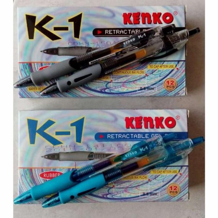 

Pulpen Gel Kenko K-1 0.5 Per Lusin Htm/Biru