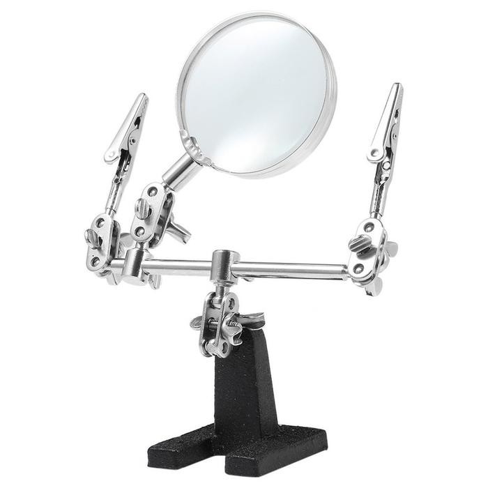 

Kaca Pembesar Helping Hand Tool Magnifier Dengan Penjepit Adjustable