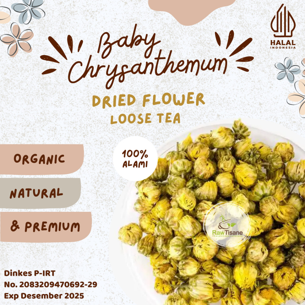 

RAW TISANE Baby Chrysanthemum Flower Tea / Teh Bunga Baby Chrysanthemum Isi 100 Gram