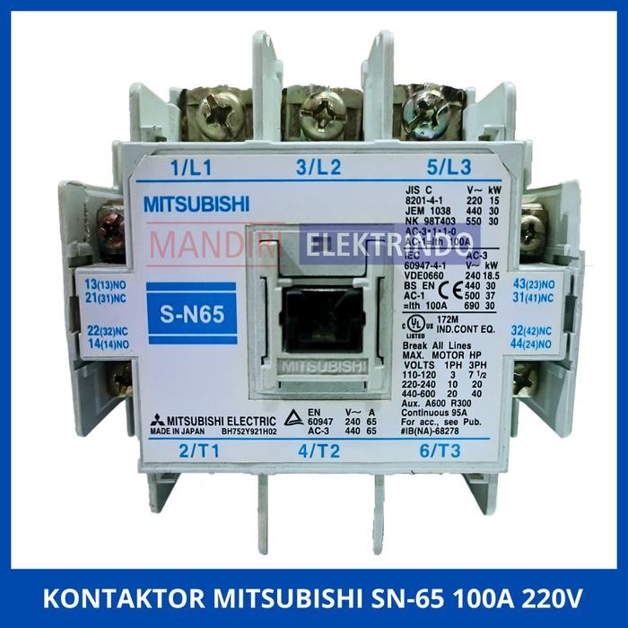 KONTAKTOR MITSUBISHI S-N65 100 A TERLARIS