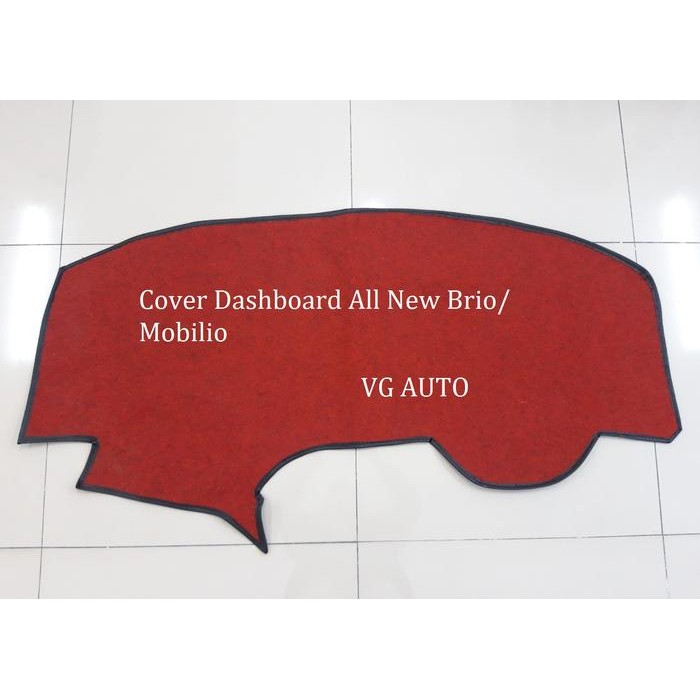 Diskon... Karpet Cover Alas Dashboard Mobilio / Brio Terbaru Bahan Beludru Hitam