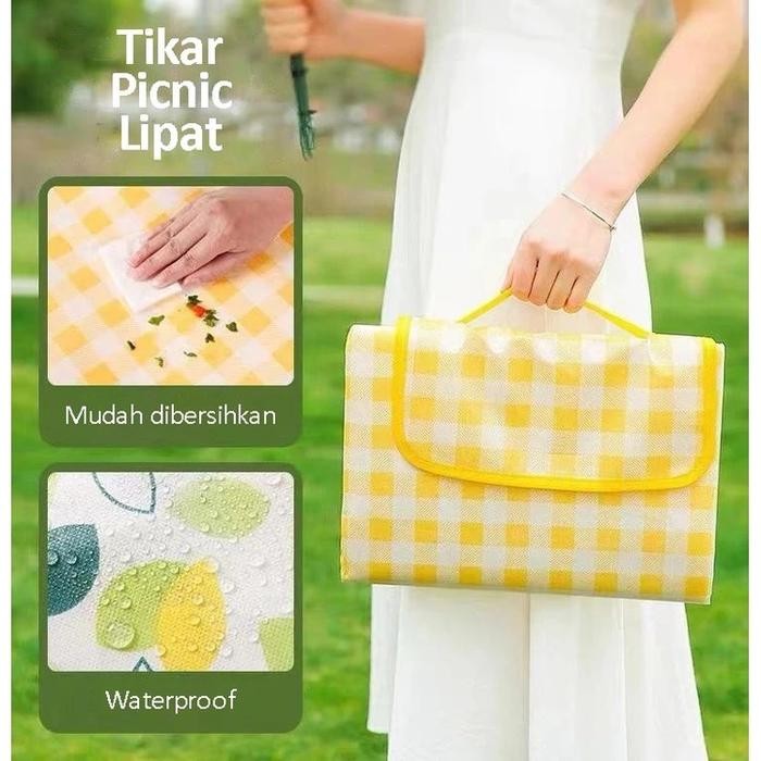 Tikar Matras Mini Lipat Piknik Traveling Anti Air