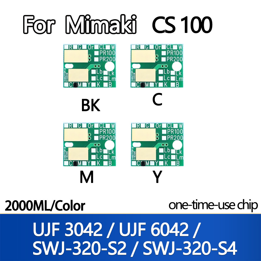 2000ML CS100 CS 100 Ink Chip for Mimaki UJF 3042 UJF 6042 SWJ-320-S2 SWJ-320-S4 Ink Bottle disposabl