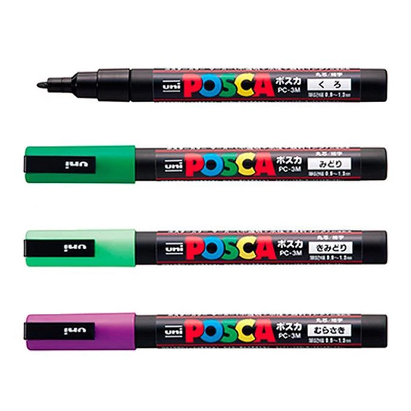8Colors UNI POSCA Marker Pen Set PC-3M Paint Pen POP Poster Graffiti Painting Hand-painted Art Suppl
