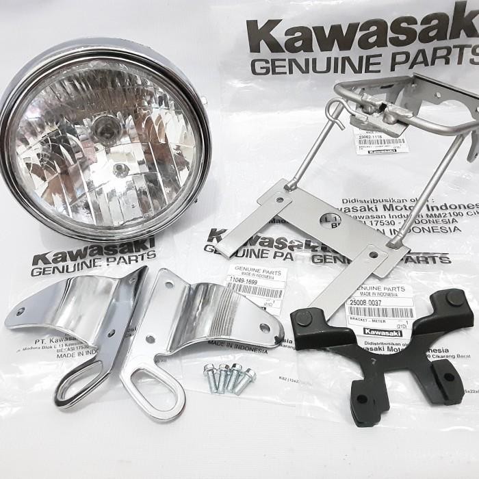 Paket Lampu Depan Ninja Ss Bulat Chrome Lampu Komplit