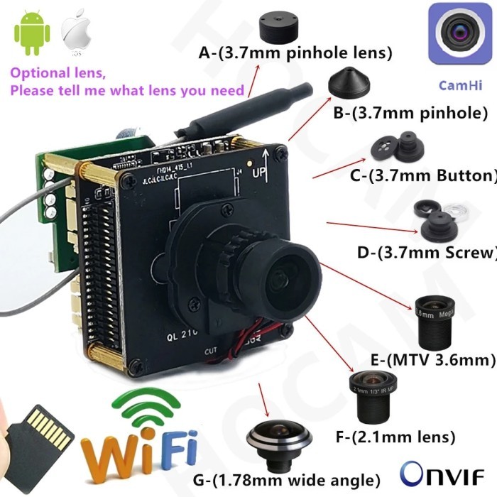 IMX415 4K WIFI IP Camera 8MP Starlight IP Camera Module Mini Way
