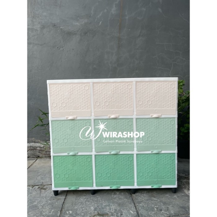 Lemari Plastik Club Triple Flip Susun 3 club furniture lemari plastik
