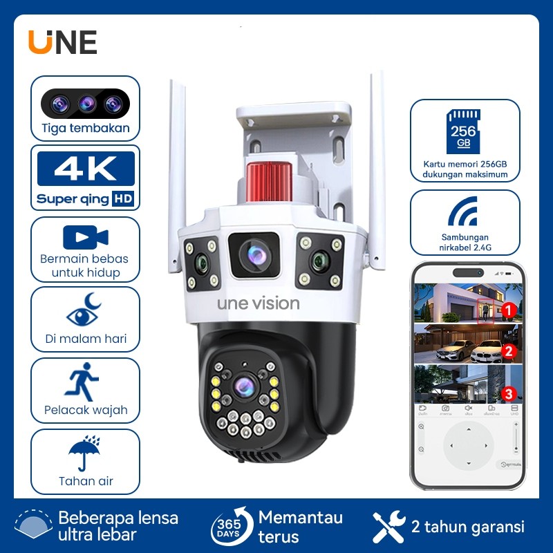 NEW PRODUCT UNE VISION OUTDOOR CCTV WIFI KAMERA TANPA WIFI CCTV HP IP CAMERA PTZ PANORAMIC