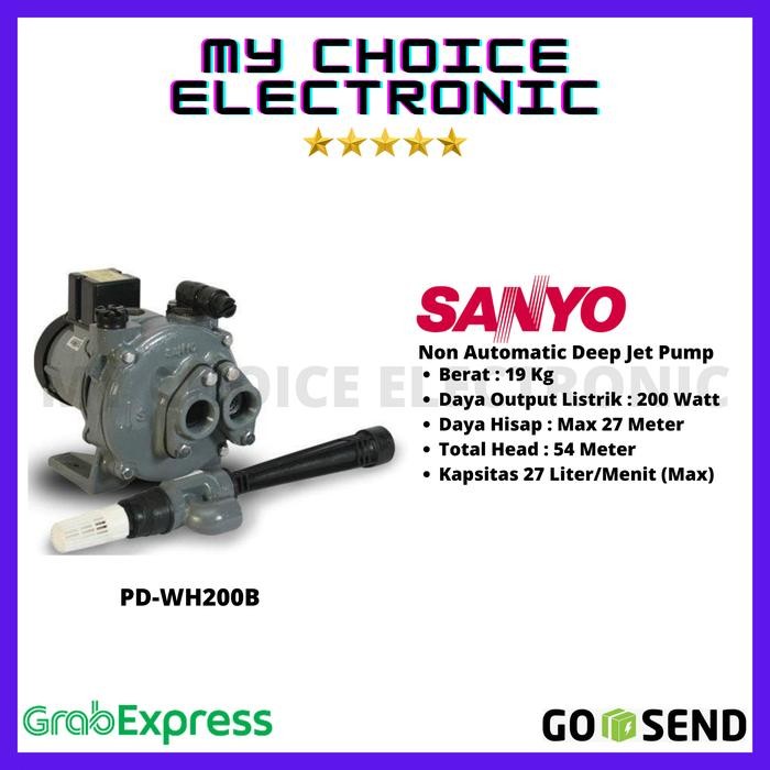 Bagus Sanyo Jet Pump Pdwh-200B / Pdwh-200 B/ Pdw-H200B (Non-Auto)