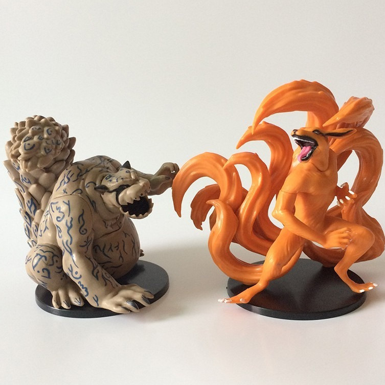 2 pcs Figure Anime Naruto Kyuubi Kurama & Ichibi Shukaku