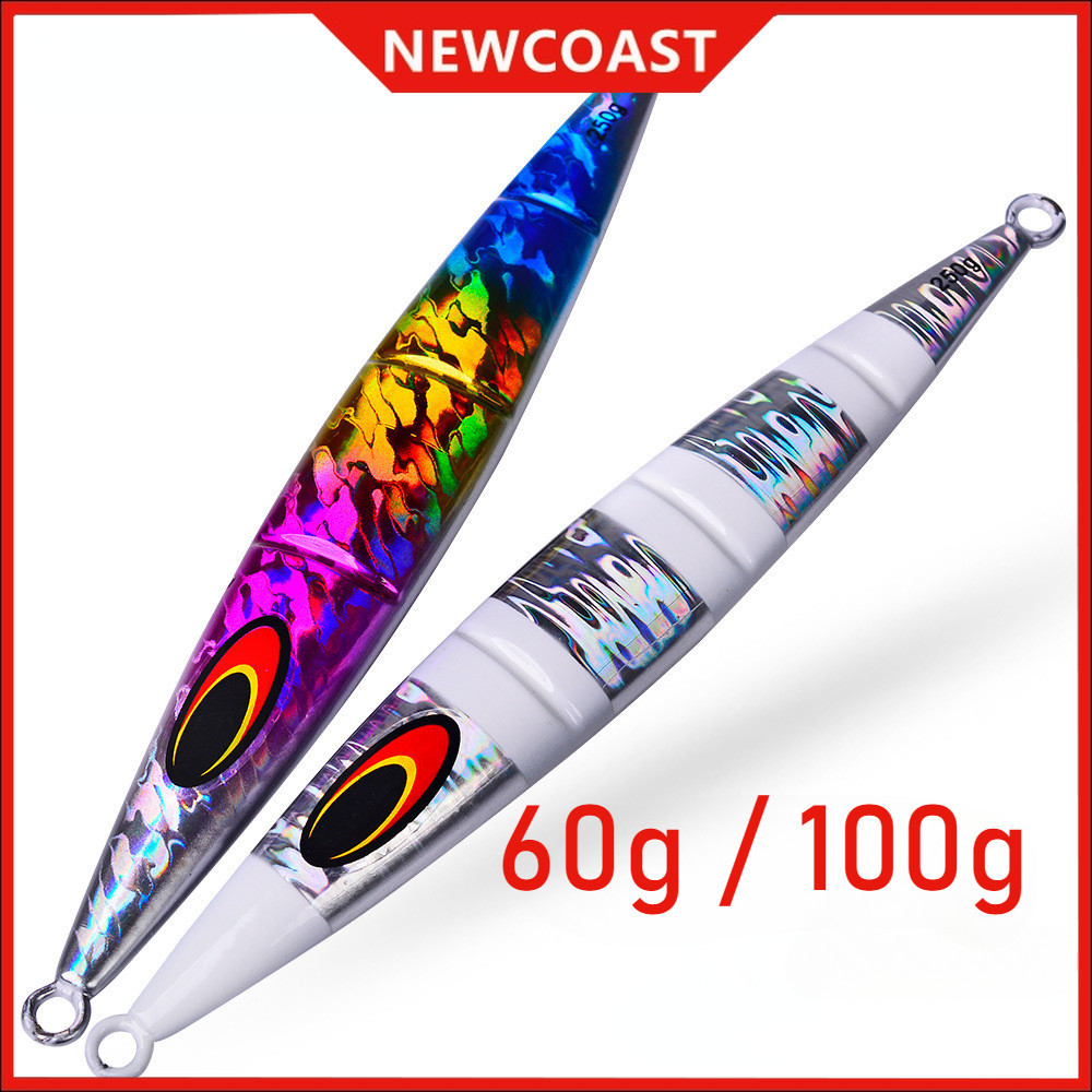 VIVE NEWCOAST Proberos Lure Slow Jig 60g Metal Jig 100 Gram Kaleng Senter Uv Untuk Ikan Besi Batu