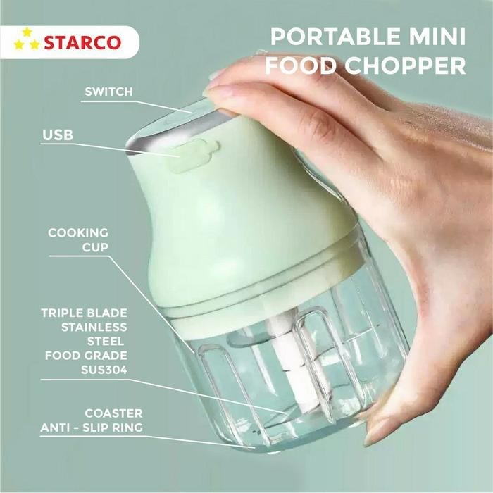 Starco Portable Food Chopper/Mini Food Chopper/Mini Chopper USB Charge