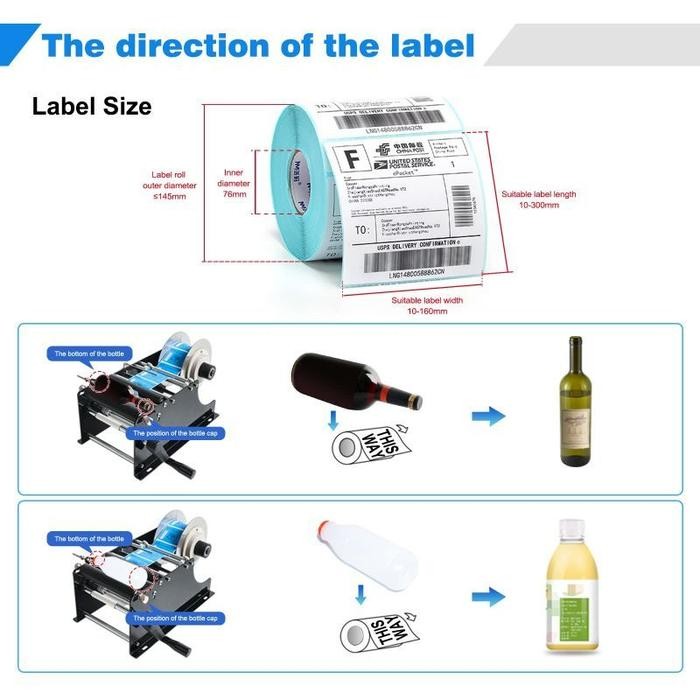MESIN LABELING BOTOL MANUAL UNTUK TEMPEL STIKER BOTOL BULAT BOTTLE LABELING MACHINE BERKUALITAS
