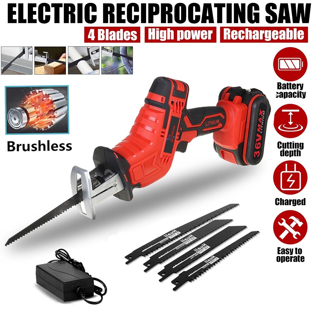 Reciprocating Chainsaw Gergaji Saw Cordless / Gergaji Mesin / Mini Chainsaw 36V / Cordless