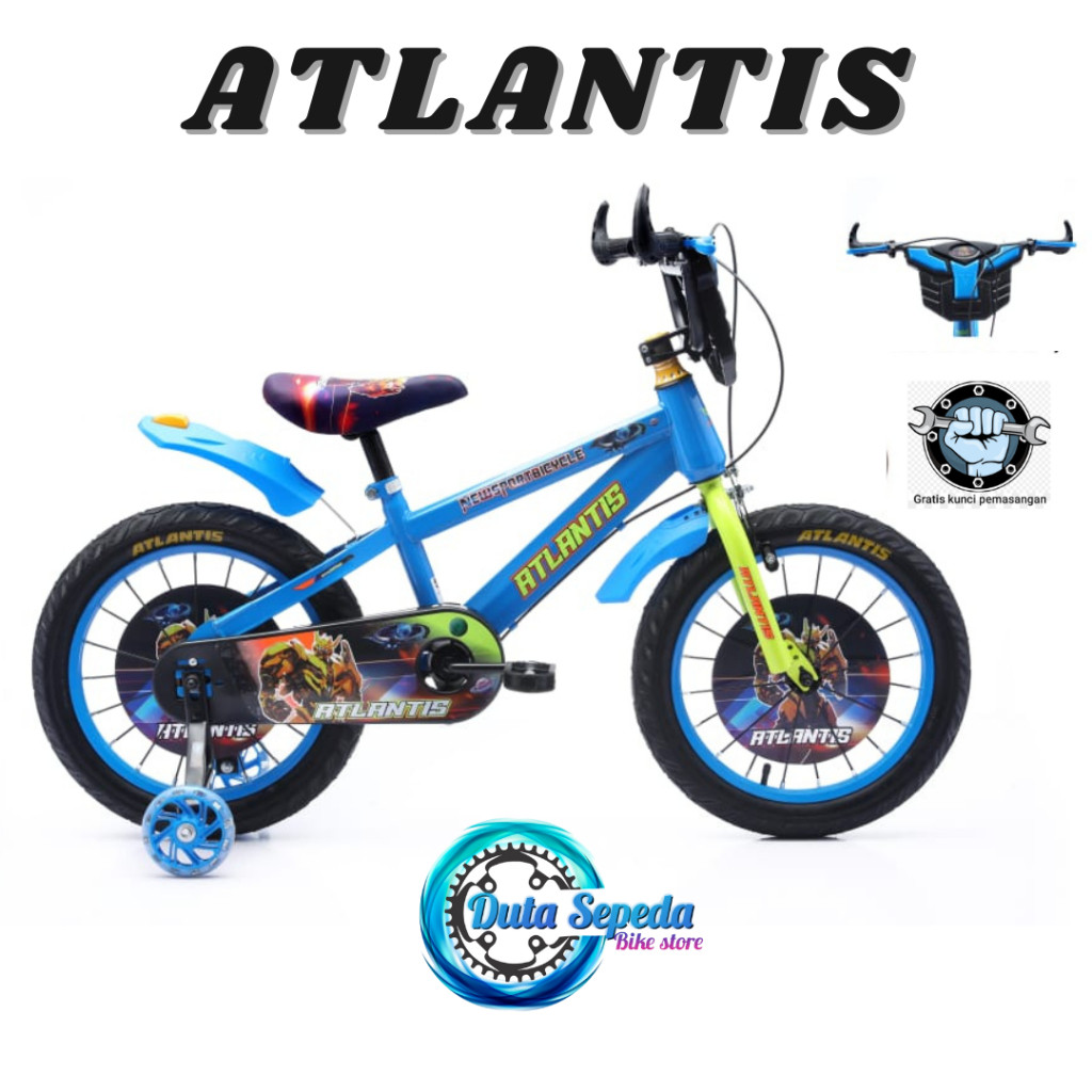 TREA sepeda anak laki ukuran 18 inc BMX ban pompa