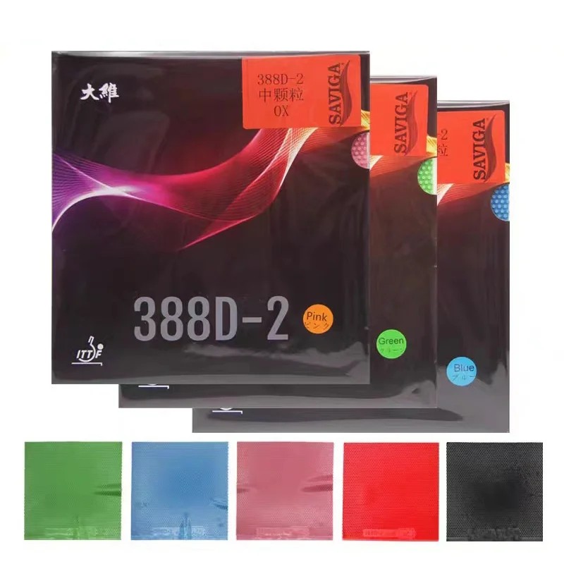 Dawei 388D-2 Table Tennis Rubber With 0.5/0.8/1.0Mm Sponge Long Pimples Medium Grain Ittf Approved