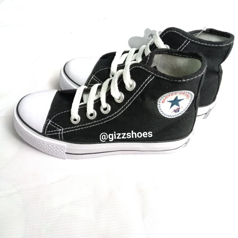 MB 805 Sepatu Sekolah Sneaker Ket Kets Tali Tinggi High Hi SD SMP SMA Master Basket Model Warrior