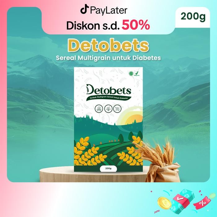 

Detobets Sereal Instan Makanan/Food/Oatmeal/Gandum/Cereal Organik Untuk Gula Darah Stabil 200gram