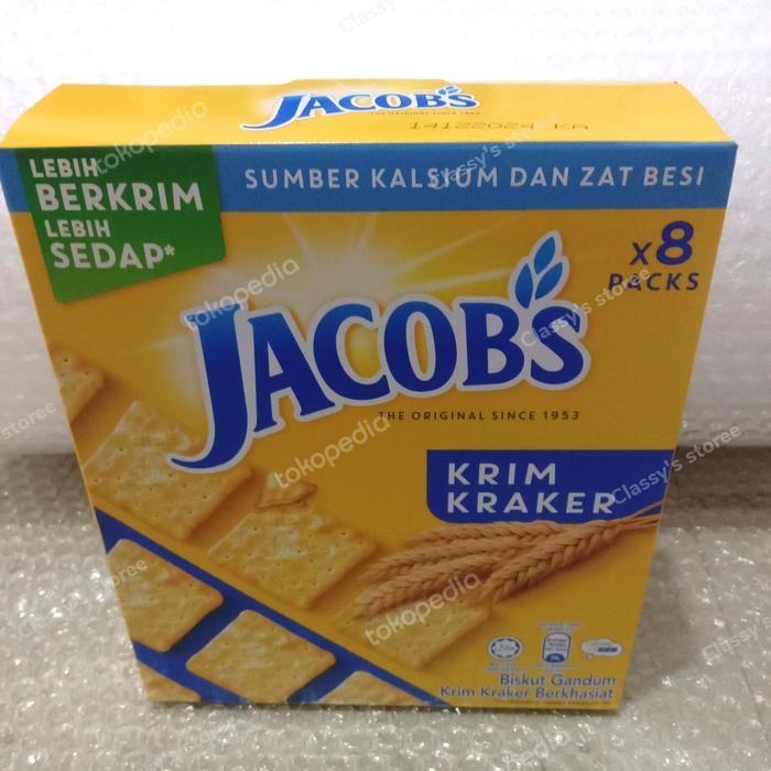 

Original cream crackers Jacobs cracker 8 pek/ biskuit gandum