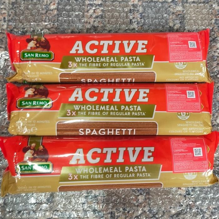 

San Remo Pasta Spaghetti Wholemeal 500gr gandum