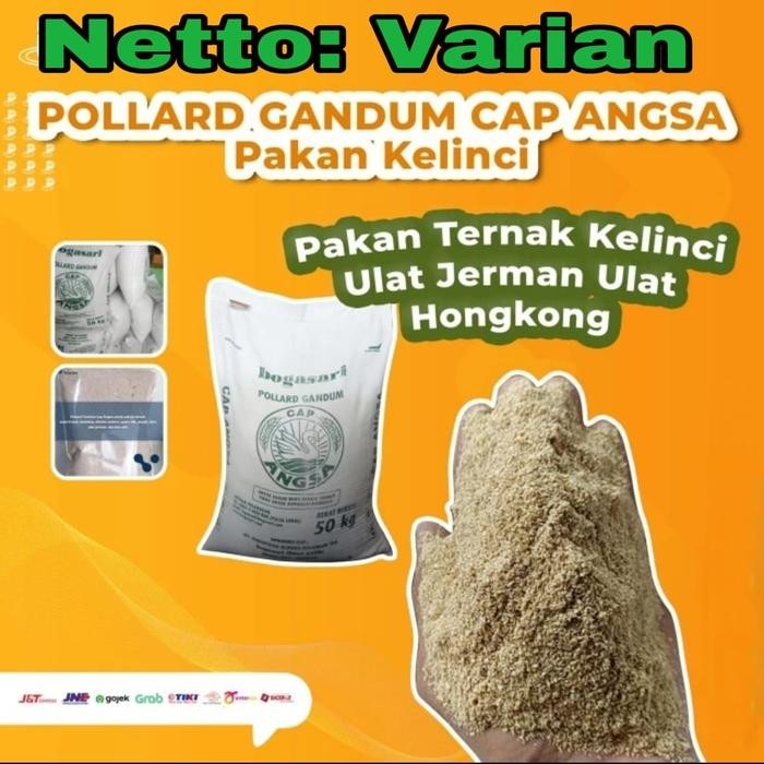 Pollard Gandum Cap Angsa Polar Pakan Ternak Netto Varian