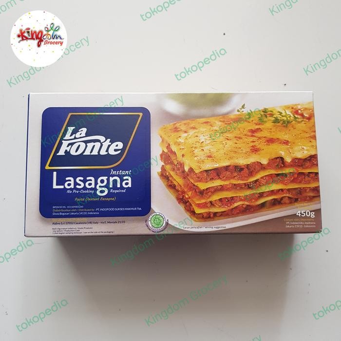 

Ready JT LAFONTE LASAGNA 450GR/PASTA LASAGNA