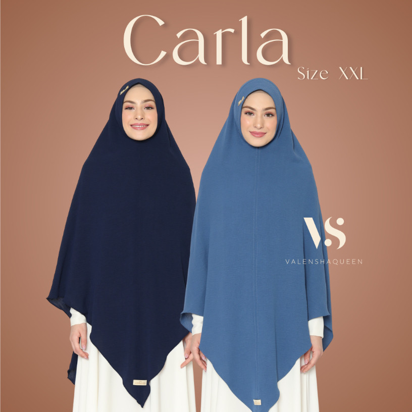 Valenshaqueen khimar Carla XXL Hijab Instan carla Jilbab antem Khimar Syar'i Kerudung Jumbo JD7