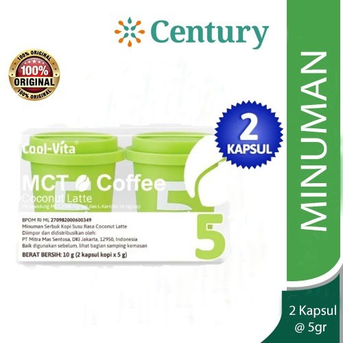 

Coolvita MCT Coffee Capsule Coconut Latte / Minuman / Kopi Kesehatan