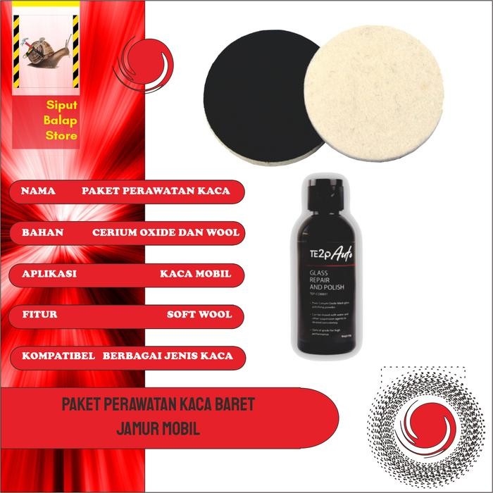 Paket Busa Poles Perawatan Kaca Baret Jamur Mobil Dan Obat Poles