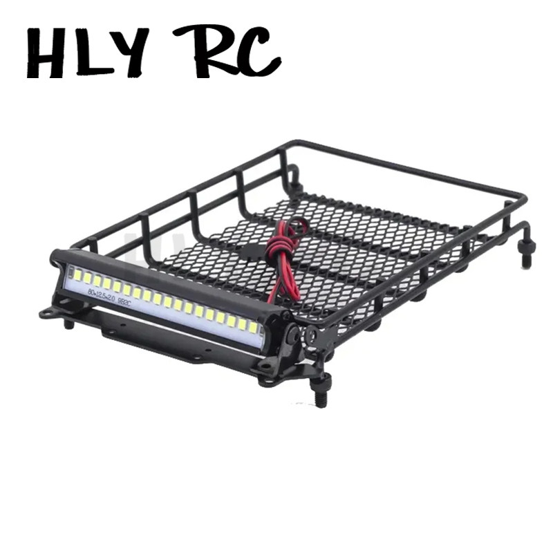 Metal Roof Luggage Rack Tray Roof Rack With Led Light For Mn D90 D99 Mn90 Mn99S 1/12 Rc Car Upgrade