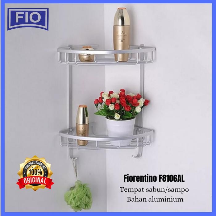 rak shampo sabun sudut alumunium/ rak sudut alumunium Fiorentino