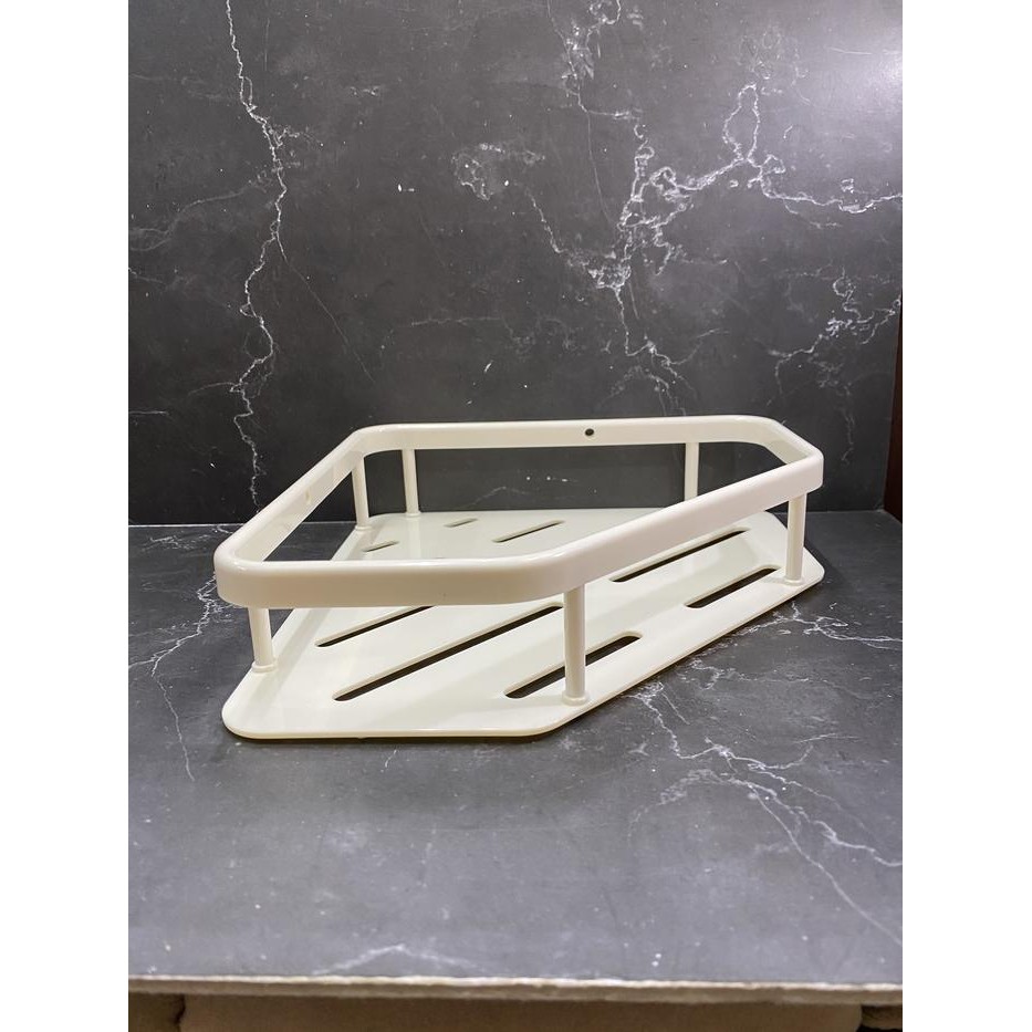 Rak sabun sudut plastik / rak shampo plastik