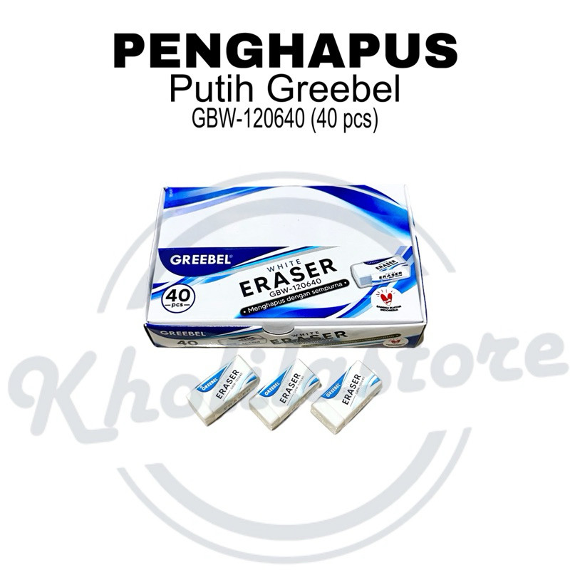 

Ready (40 Pcs) Eraser / Penghapus Putih Kecil Greebel Gbw120640 Best Quality
