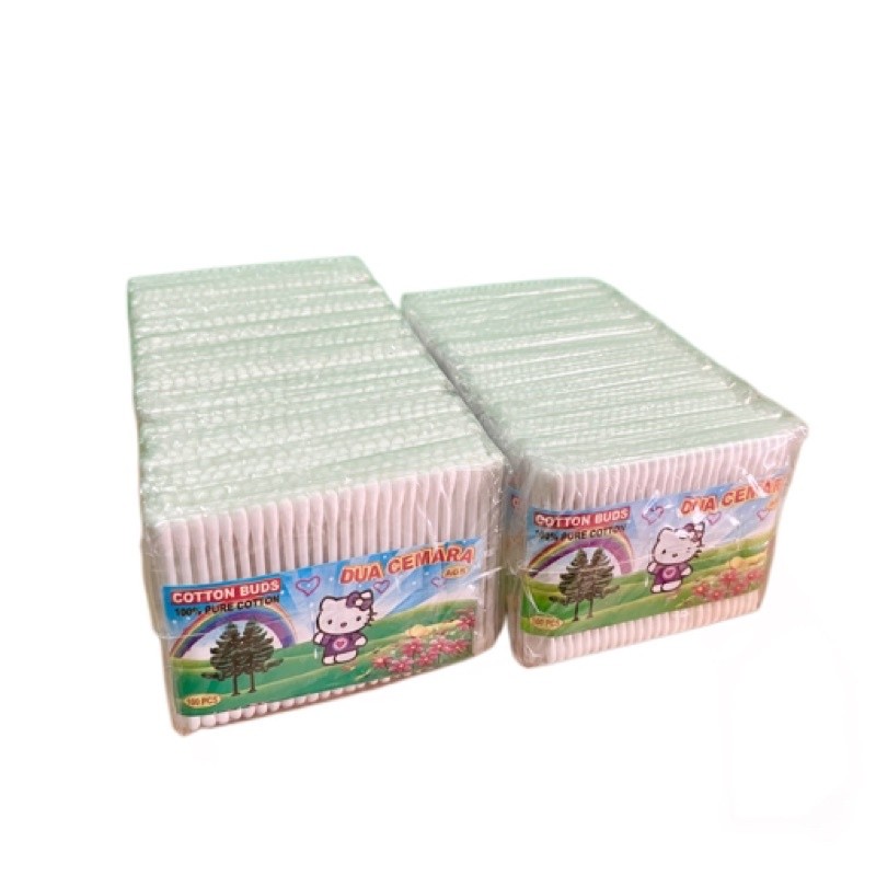 

New Cotton Bud Putih Anak Dewasa Dua Cemara 100 Isi 12 Pack Termurah