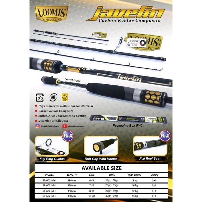 JORAN LOOMIS JAVELIN 180+FREE PACKING KONES