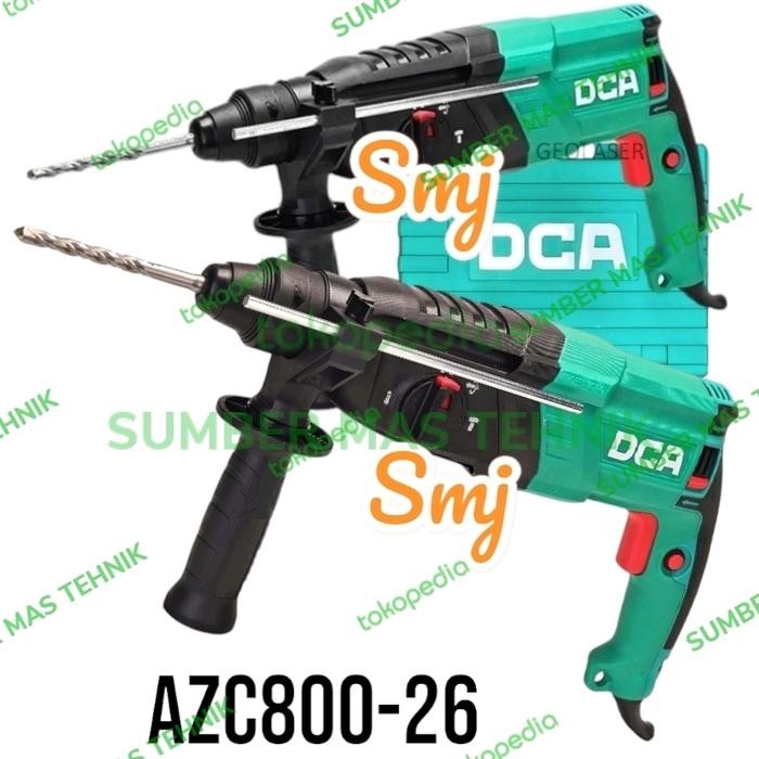 rotary hammer azc800-26 dca mesin bor beton 3 fungsi bor dca azc800-26