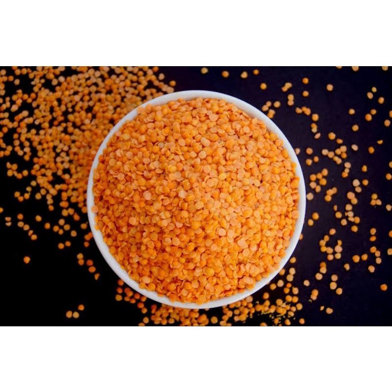 

Terlaris! Masoor dal / dhal / Red Orange Lentils Split masur kacang 1kg
