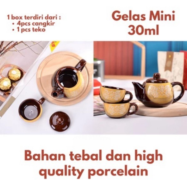 Teko Bunga Sakura Estetika / Cangkir Teko Pot Set Keramik/Mewah Hampers Gelas Kopi Unik/Souvenir