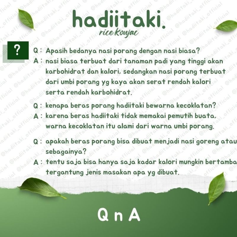 

Terlaris! HADIITAKI Travel Pack Beras ng Shirataki Konjac Rice rendah kal isi 7 sachet