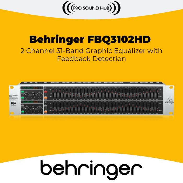 Behringer Fbq3102Hd Graphic Equalizer 31 Band Ekualiser Fbq3102 Hd Fbq-3102Hd