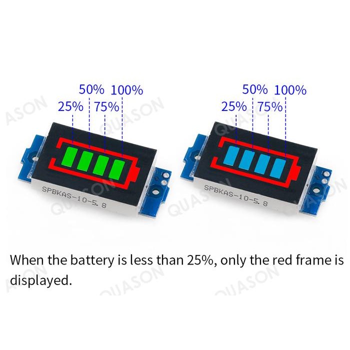 Indikator Kapasitas Baterai Indicator Display Bar Module 1S 3S Sd 8S