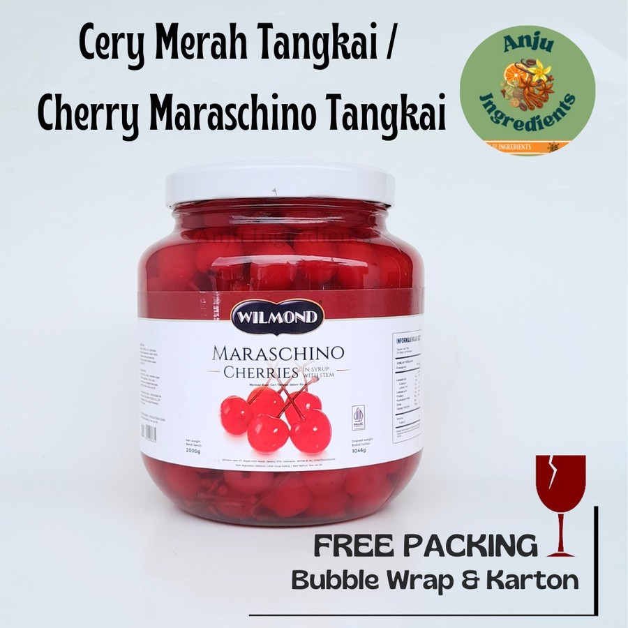 

Lovely Back - Cery merah tangkai / Cherry maraschino tangkai / Chery merah tangkai - 2kg