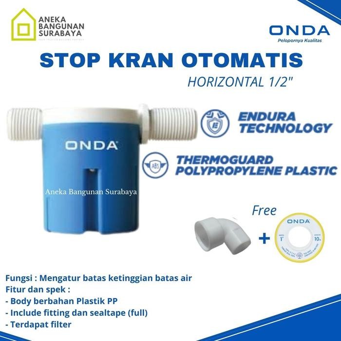 Stop kran OTOMATIS ONDA horizontal " "