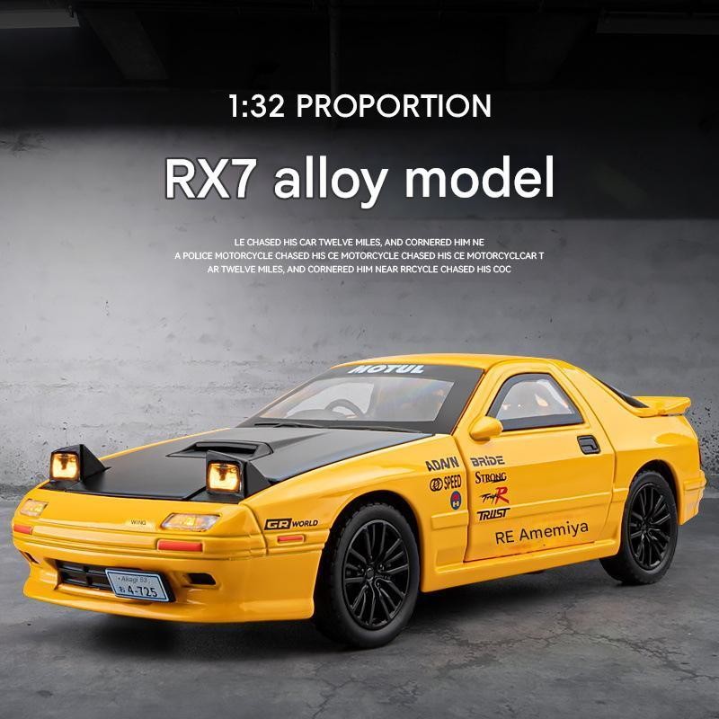 JDM Mazda RX7 RX-7 akrilik Diecast alloy Collection Scala 1:32 ban Belok Sound Light Pullback (R150)