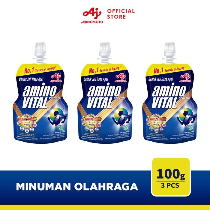 

Tjia Wu - Aminovital Jelly Apple Flavor 100 Gram (3Pcs) - Bcaa Asam Amino Suplemen Running Gym