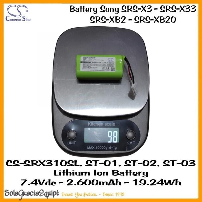 Batre / Baterai / Battery Sony SRS-X3 SRS-X33 SRS-XB20 SRS-XB2 7.4Vdc