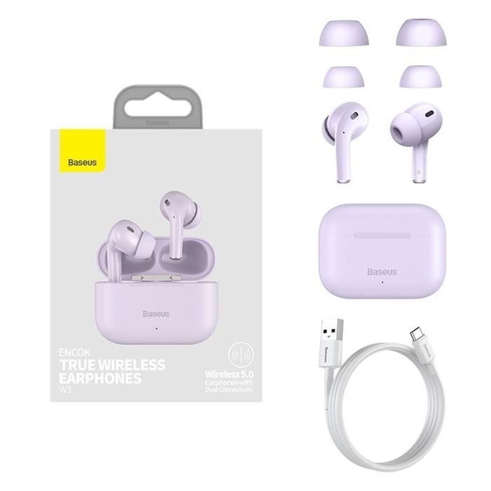Baseus W3 True Wireless Bluetooth Earphone Earbuds TWS