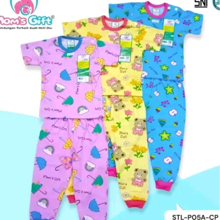 3Pcs Setelan Cpr Moms Gift Anak Perempuan Motif Flaminggo Setelan Katunsetelan Harian